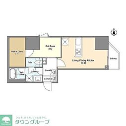 CREATIF上野入谷 1LDKの間取図画像
