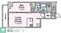 足立区西新井栄町3丁目マンション 1LDKの間取図画像