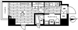 ステージグランデ新御徒町アジールコート 1Kの間取図画像