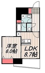 プライムアーバン町屋サウスコート 1LDKの間取図画像