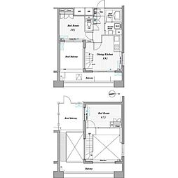 レジディア錦糸町2 2DKの間取図画像