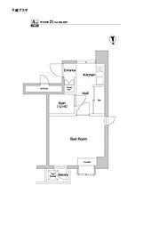 千歳プラザ 1Kの間取図画像