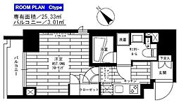 ステージファースト蔵前アジールコート 1Kの間取図画像