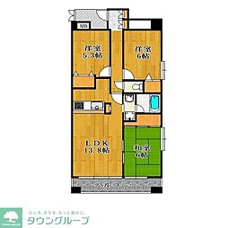 グランリーブル 3LDKの間取図画像