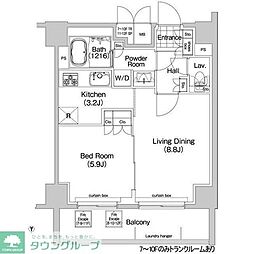 コンフォリア春日富坂 1LDKの間取図画像