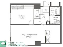 サンフィールド西日暮里 1LDKの間取図画像