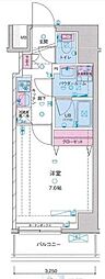 ジェノヴィア両国3スカイガーデン 1Kの間取図画像