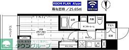 ステージグランデ秋葉原 1Kの間取図画像