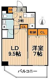ヴェージュ三ノ輪 1LDKの間取図画像
