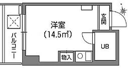 コア伝通院アネックス ワンルームの間取図画像