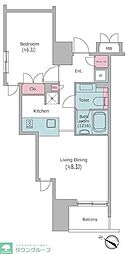 レジディア文京本駒込 1LDKの間取図画像