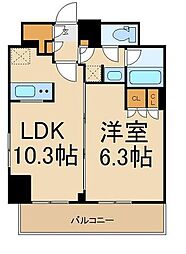 コンフォリア文京春日 1LDKの間取図画像