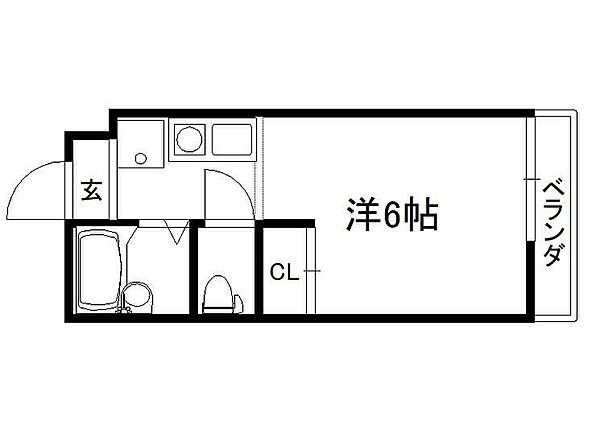 ヴィラ興戸 208｜京都府京田辺市興戸東垣内(賃貸マンション1R・2階・16.80㎡)の写真 その2