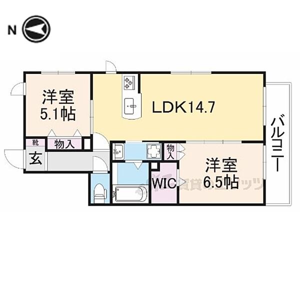 プレセランス山の辺II 201｜奈良県桜井市大字外山(賃貸マンション2LDK・2階・62.27㎡)の写真 その2