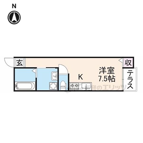 グラディート富雄駅前 103｜奈良県奈良市富雄北１丁目(賃貸アパート1R・1階・23.40㎡)の写真 その2