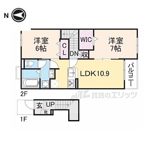 奈良県桜井市大字三輪(賃貸アパート2LDK・2階・58.67㎡)の写真 その2