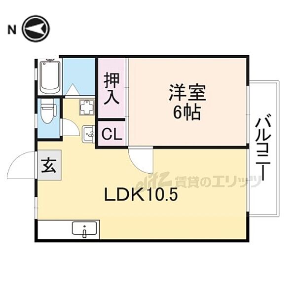 ル・ヴァン・クレール 203｜奈良県奈良市北之庄西町１丁目(賃貸マンション1LDK・2階・35.00㎡)の写真 その2