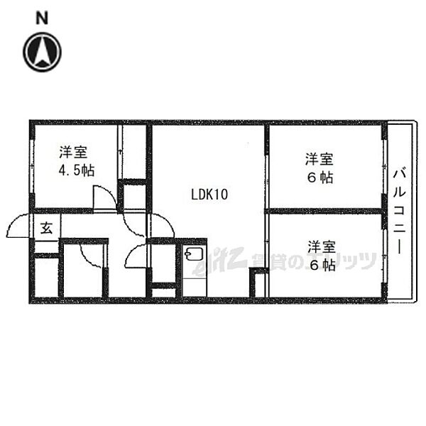 グレースコート大宮 403｜奈良県奈良市芝辻町２丁目(賃貸マンション3LDK・4階・60.00㎡)の写真 その2