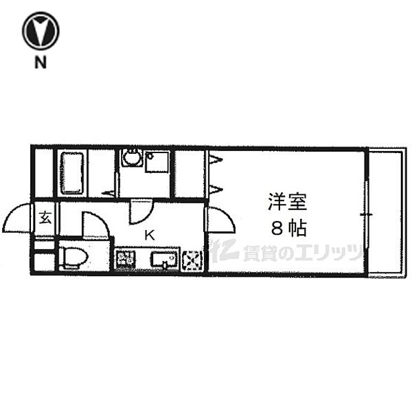 大阪府枚方市東田宮１丁目(賃貸マンション1K・4階・28.80㎡)の写真 その2