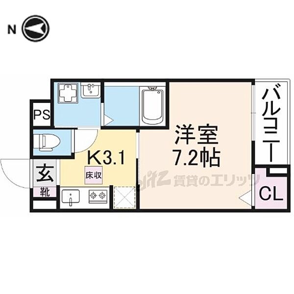 ベルオーブＶ 102｜奈良県大和郡山市東岡町(賃貸アパート1K・1階・26.52㎡)の写真 その2