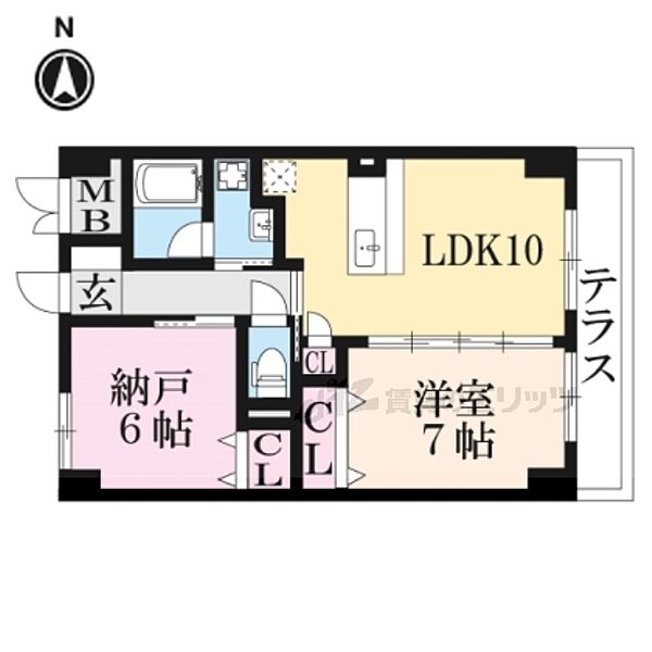 奈良県奈良市大森町(賃貸マンション2LDK・4階・53.85㎡)の写真 その2