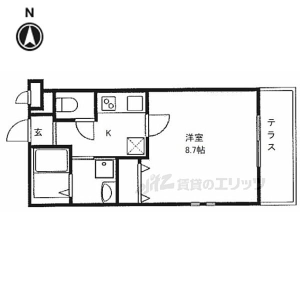 シャルム　ド　グレイス 101｜大阪府枚方市長尾元町２丁目(賃貸アパート1K・1階・28.12㎡)の写真 その2