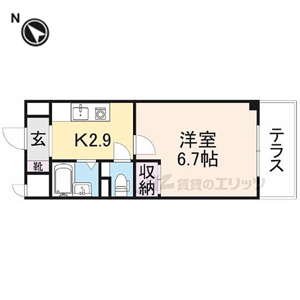 グレイスフローラ富雄 307｜奈良県奈良市富雄北３丁目(賃貸マンション1K・3階・22.50㎡)の写真 その2