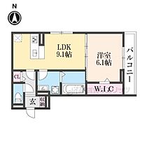 奈良県奈良市法蓮町（賃貸アパート1LDK・2階・40.24㎡） その2