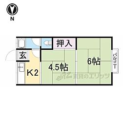 高雅苑 2Kの間取図画像