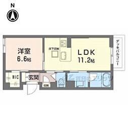 シャーメゾンアイメール 1LDKの間取図画像