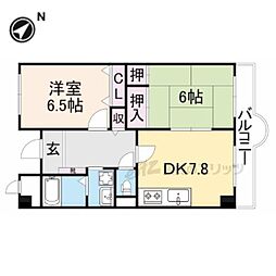 タワー・ア・ラ・モード 2DKの間取図画像