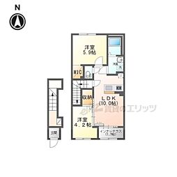 南京終7丁目アパート新築工事 2LDKの間取図画像