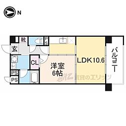 パールタウン 1LDKの間取図画像