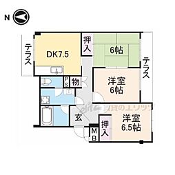 サンパレス大神 3DKの間取図画像