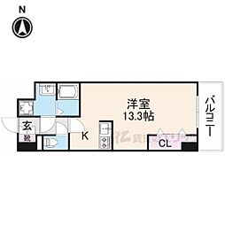 T・Kビル西大寺NORTH・SOUTH ワンルームの間取図画像
