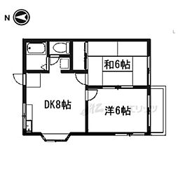 藤松ハイツ 2DKの間取図画像
