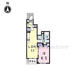 サンシャイン 1LDKの間取図画像