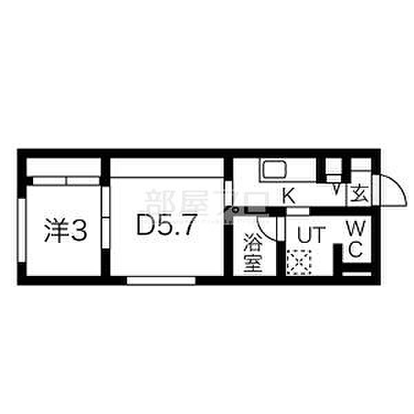 北海道札幌市白石区南郷通１４丁目北(賃貸マンション1DK・4階・26.80㎡)の写真 その2