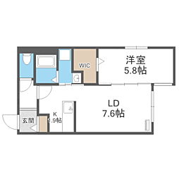 Kei 2階1LDKの間取り