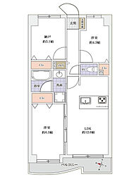ライオンズガーデンシティ浦和 2SLDKの間取図画像