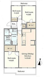 間取図画像 3LDK