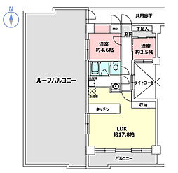 コスモ板橋蓮根 1SLDKの間取図画像