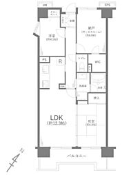 サニークレスト武蔵浦和 2SLDKの間取図画像