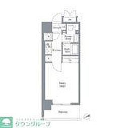 オアーゼ芝浦レジデンス 10階1Kの間取り