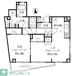 カサス広尾ビル 9階1LDKの間取り