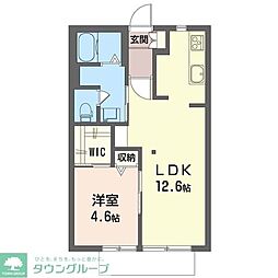 フレグランス奥沢 1階1LDKの間取り