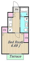 都営浅草線 馬込駅 徒歩1分の賃貸アパート 1階1Kの間取り