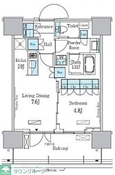 HARUMIFLAGPORTVILLAGEC棟 1LDKの間取図画像