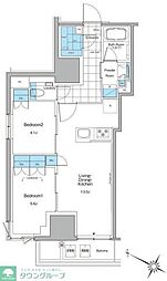 ルフォンプログレ北新宿 2LDKの間取図画像