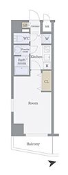 メゾン・ド・ヴィレ高輪 1Kの間取図画像